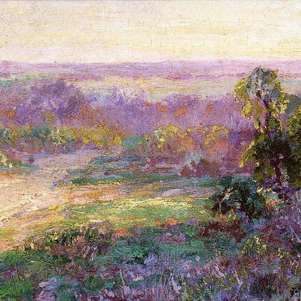 "Julian Onderdonk's 'Golden Hour Meadow' Oil Painting Reproduction - Vibrant Landscape with Wildflowers"