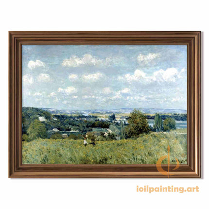 "Alfred Sisley's 'Golden Countryside' - Hand-Painted Impressionist Oil Painting Reproduction"