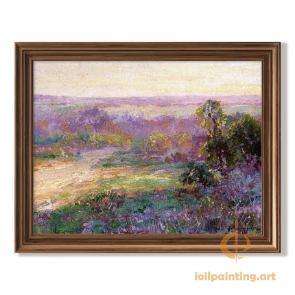 "Julian Onderdonk's 'Golden Hour Meadow' Oil Painting Reproduction - Vibrant Landscape with Wildflowers"