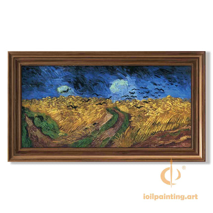 "Vincent van Gogh's 'Wheatfield with Crows' - Premium Hand-Painted Oil Reproduction on Canvas"