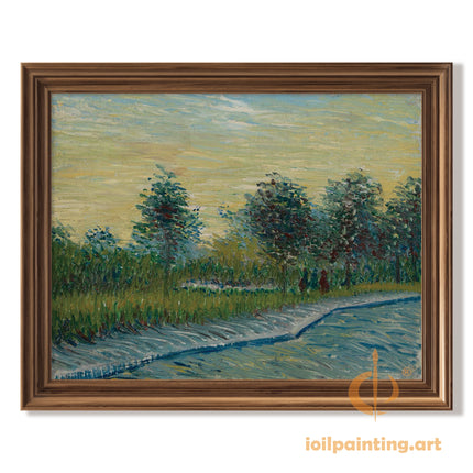 "Vincent van Gogh's 'Country Lane with Trees' - Premium Hand-Painted Oil Reproduction on Canvas"