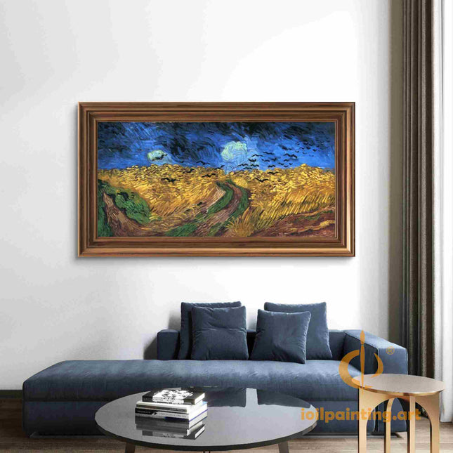 "Vincent van Gogh's 'Wheatfield with Crows' - Premium Hand-Painted Oil Reproduction on Canvas"