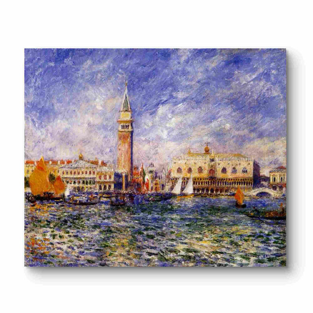 "Pierre-Auguste Renoir's 'Venetian Serenade' - Premium Hand-Painted Oil Painting Reproduction of Venice Landscape"