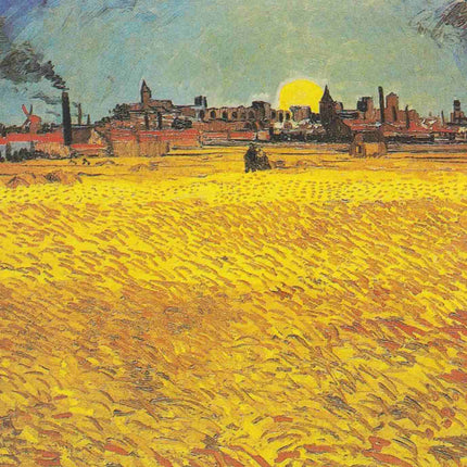 "Vincent van Gogh 'Wheatfield with Auvers in the Background' Museum-Quality Oil Painting Reproduction - Post-Impressionist Masterpiece"