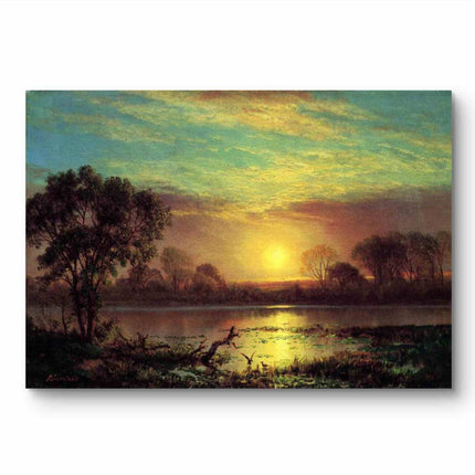 "Claude Monet's 'Sunset Reflections on Water Lilies' - Hand-Painted Impressionist Oil Painting Reproduction"
