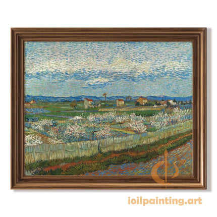 "Vincent van Gogh's 'Spring Blossoms in Provence' - Premium Hand-Painted Oil Reproduction on Canvas"