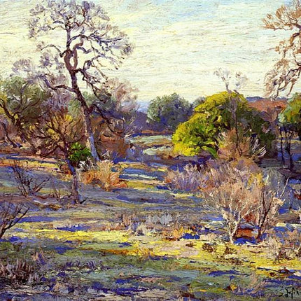 "Julian Onderdonk's 'Serene Meadow with Ancient Oak' Oil Painting Reproduction on Canvas"