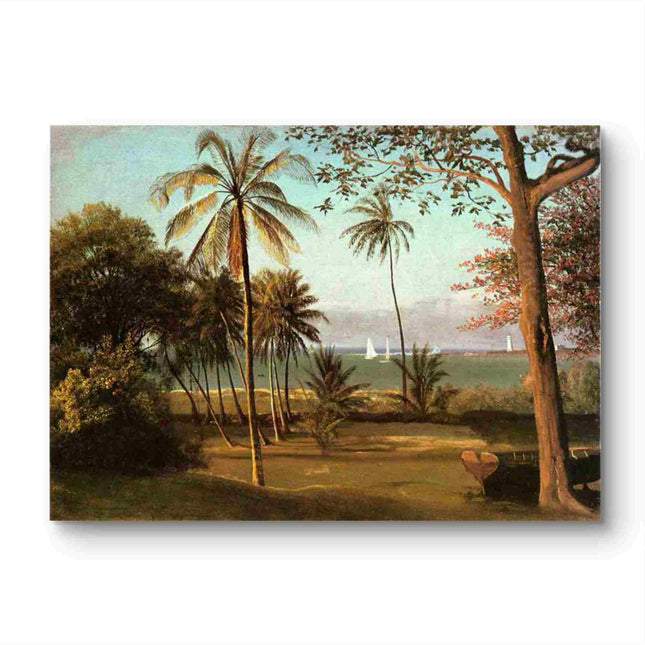 "Paul Gauguin's 'Tropical Paradise' - Hand-Painted Oil Painting Reproduction of Exotic Seaside Landscape"