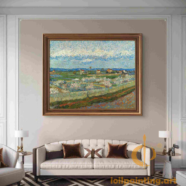 "Vincent van Gogh's 'Spring Blossoms in Provence' - Premium Hand-Painted Oil Reproduction on Canvas"