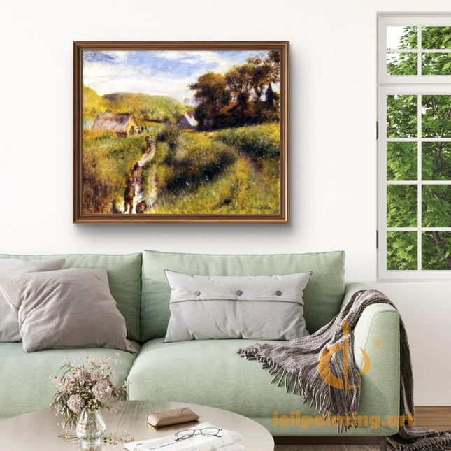 "Pierre-Auguste Renoir's 'Country Path in Summer' - Premium Hand-Painted Oil Painting Reproduction"