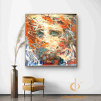 Stretch-Golden Frame / 36*36inches