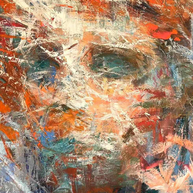 "Modern Abstract Expression - Premium Hand-Painted Oil Reproduction on Canvas"