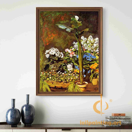 "Pierre-Auguste Renoir's 'Floral Symphony' Oil Painting Reproduction - Vibrant Botanical Still Life"