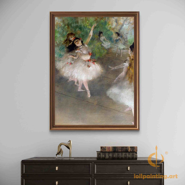 "Edgar Degas' 'Ballet Dancers in Rehearsal' - Hand-Painted Oil Painting Reproduction"
