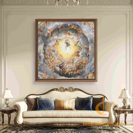 "Guido Reni's 'The Assumption of the Virgin Mary' - Hand-Painted Baroque Oil Painting Reproduction"