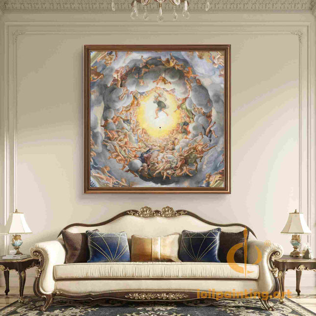 "Guido Reni's 'The Assumption of the Virgin Mary' - Hand-Painted Baroque Oil Painting Reproduction"