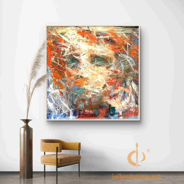 "Modern Abstract Expression - Premium Hand-Painted Oil Reproduction on Canvas"