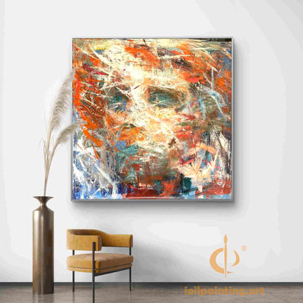 "Modern Abstract Expression - Premium Hand-Painted Oil Reproduction on Canvas"