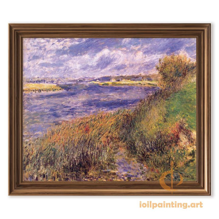 "Pierre-Auguste Renoir's 'Riverside Serenity' - Premium Hand-Painted Oil Painting Reproduction"