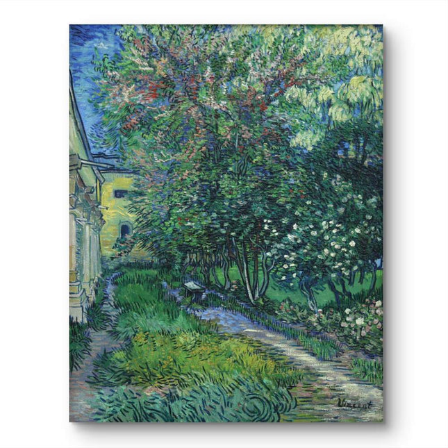 "Vincent van Gogh's 'Garden Path with Flowers' - Premium Hand-Painted Oil Reproduction on Canvas"