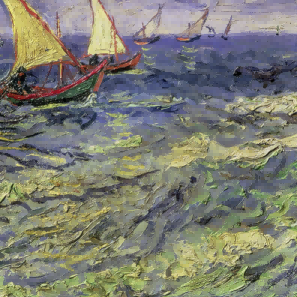 "Vincent van Gogh's 'Stormy Seascape with Fishing Boats' - Premium Hand-Painted Oil Reproduction on Canvas"