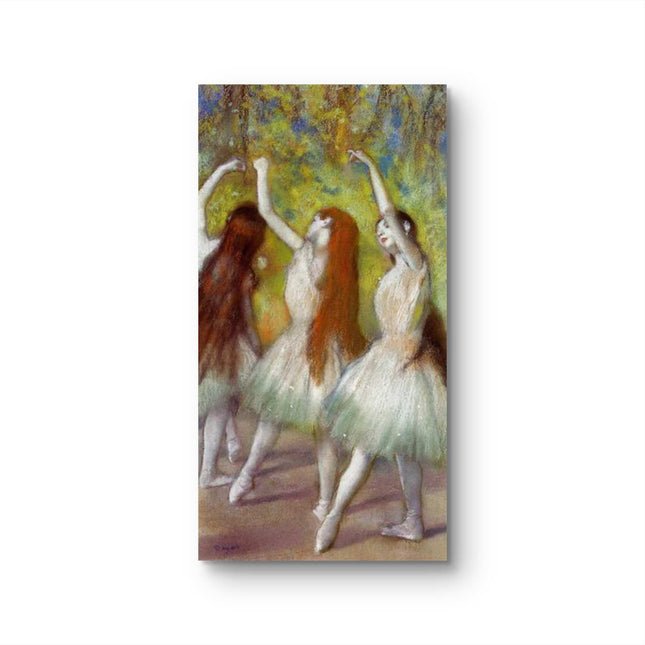 "Edgar Degas' 'Three Ballerinas in Pastel Tutus' - Hand-Painted Oil Painting Reproduction"