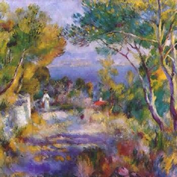 "Pierre-Auguste Renoir's 'Sunlit Country Path' - Premium Hand-Painted Oil Painting Reproduction"