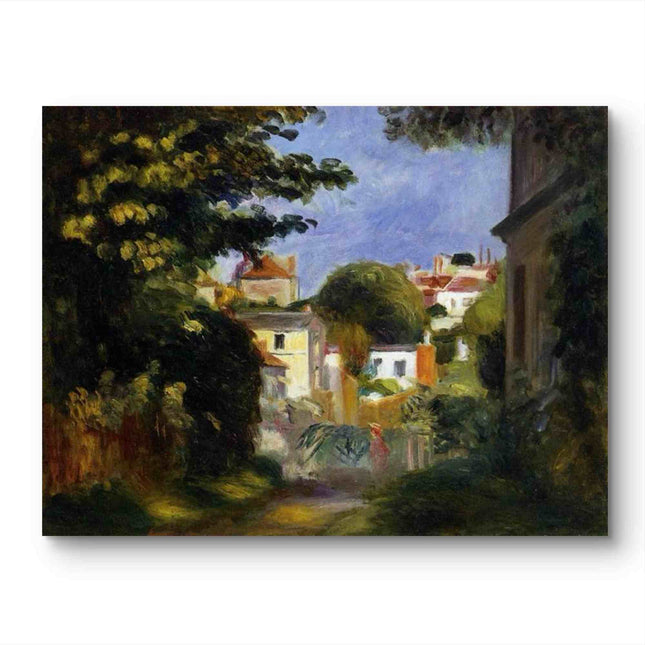 "Pierre-Auguste Renoir's 'Sunlit Village Path' - Premium Hand-Painted Oil Painting Reproduction"