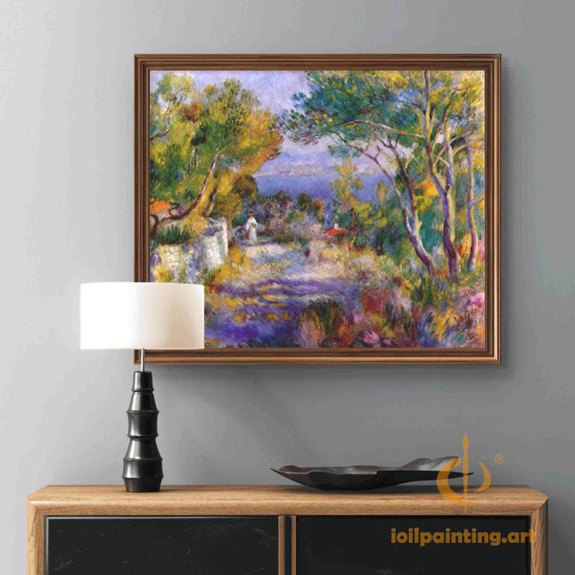 "Pierre-Auguste Renoir's 'Sunlit Country Path' - Premium Hand-Painted Oil Painting Reproduction"