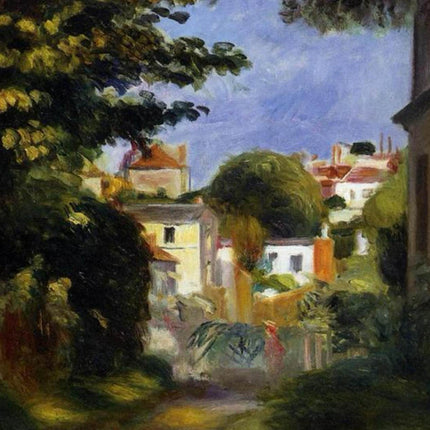 "Pierre-Auguste Renoir's 'Sunlit Village Path' - Premium Hand-Painted Oil Painting Reproduction"