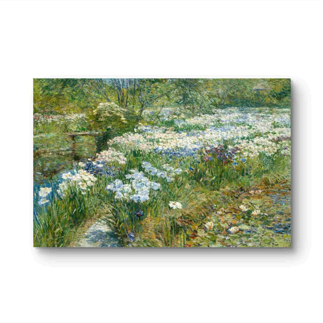 "Claude Monet's 'Garden in Bloom' - Hand-Painted Impressionist Oil Painting Reproduction"