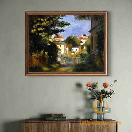"Pierre-Auguste Renoir's 'Sunlit Village Path' - Premium Hand-Painted Oil Painting Reproduction"
