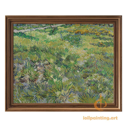 "Vincent van Gogh's 'Lush Meadow with Wildflowers' - Premium Hand-Painted Oil Reproduction on Canvas"