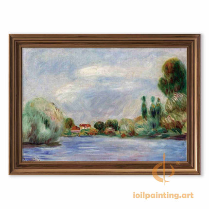 "Pierre-Auguste Renoir's 'Riverside Serenity' - Premium Hand-Painted Oil Painting Reproduction"