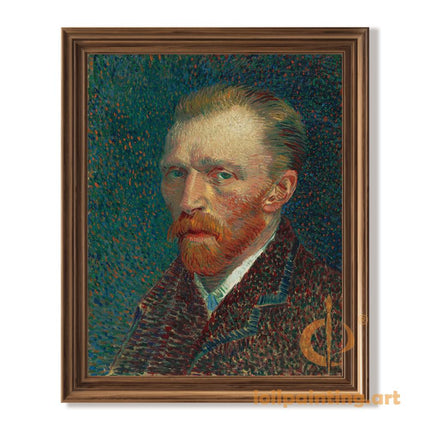 "Vincent van Gogh's 'Self-Portrait with Fiery Beard' - Premium Hand-Painted Oil Reproduction on Canvas"