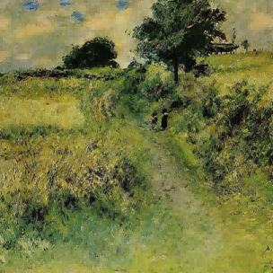 "Pierre-Auguste Renoir's 'Country Path in Summer' - Premium Hand-Painted Oil Painting Reproduction"