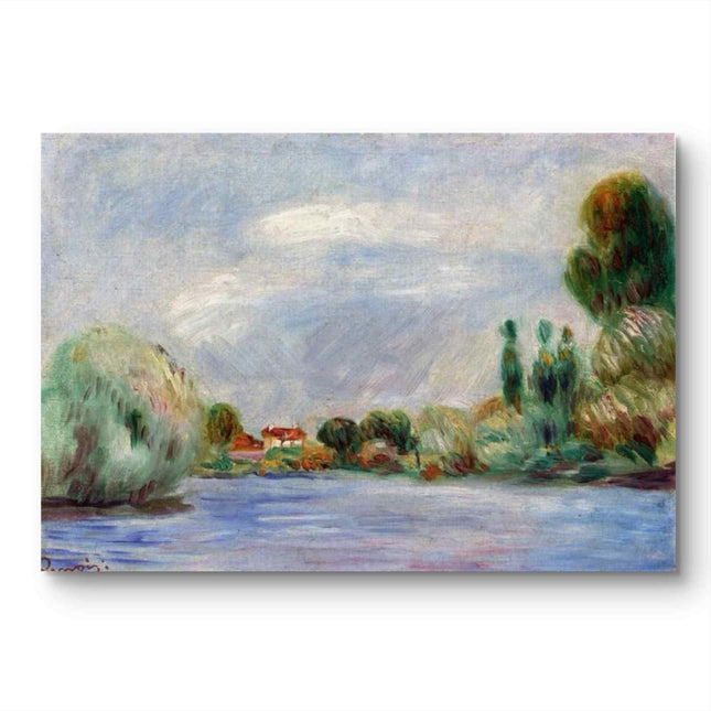 "Pierre-Auguste Renoir's 'Riverside Serenity' - Premium Hand-Painted Oil Painting Reproduction"