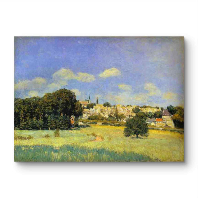 "Camille Pissarro's 'Pastoral Serenity' - Hand-Painted Impressionist Oil Painting Reproduction"