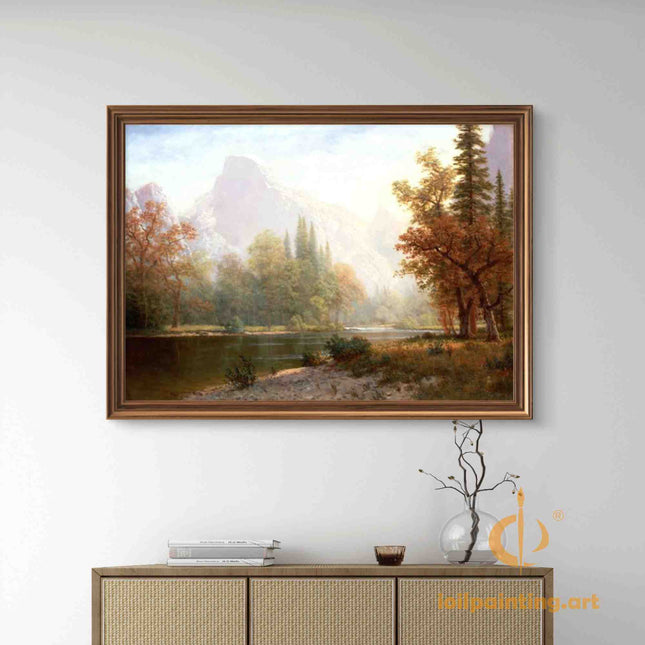 "John Constable's 'Autumn River Serenity' - Hand-Painted Landscape Oil Painting Reproduction"