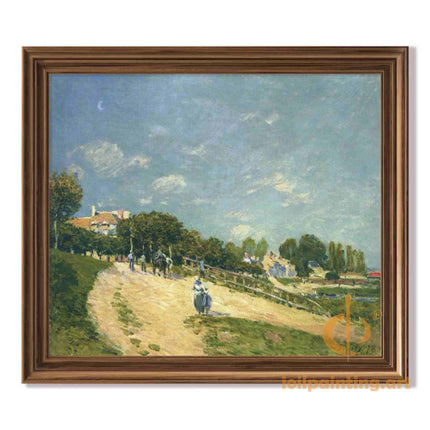 "Alfred Sisley's 'Sunlit Country Path' - Hand-Painted Impressionist Oil Painting Reproduction"
