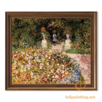 "Pierre-Auguste Renoir's 'Garden of Delights' - Premium Hand-Painted Oil Painting Reproduction"