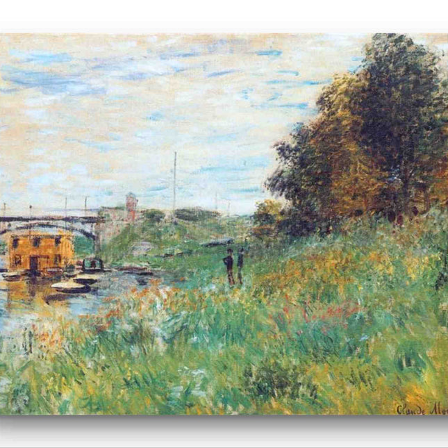 "Alfred Sisley's 'Serene Riverside Landscape' - Premium Hand-Painted Oil Reproduction on Canvas"