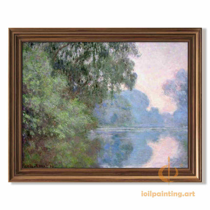 "Claude Monet's 'Riverside Tranquility' - Premium Hand-Painted Oil Reproduction on Canvas"