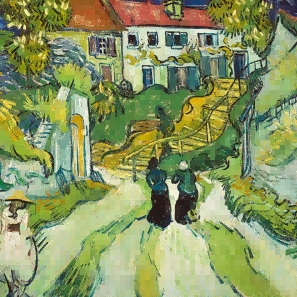 "Vincent van Gogh's 'Country Path with Two Women' - Premium Hand-Painted Oil Reproduction on Canvas"
