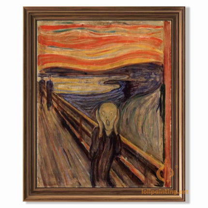 "Edvard Munch's 'The Scream' - Premium Hand-Painted Oil Reproduction on Canvas"