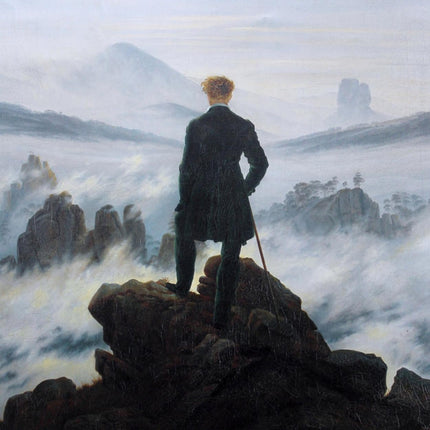 "Caspar David Friedrich's 'Wanderer above the Sea of Fog' - Premium Hand-Painted Oil Reproduction on Canvas"