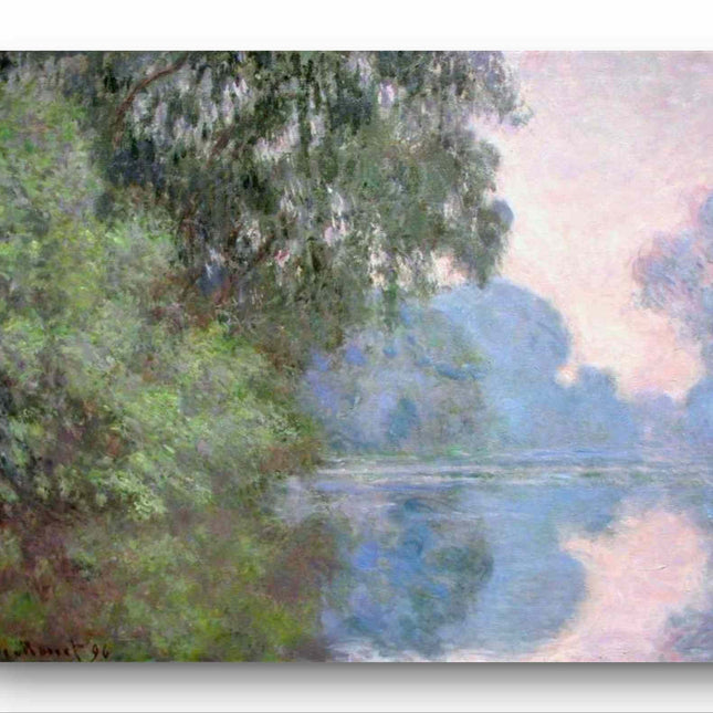 "Claude Monet's 'Riverside Tranquility' - Premium Hand-Painted Oil Reproduction on Canvas"