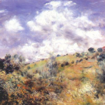 "Pierre-Auguste Renoir's 'Rolling Hills at Noon' - Premium Hand-Painted Impressionist Oil Painting Reproduction"