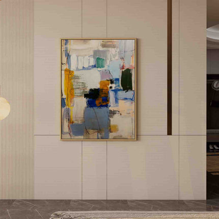 "Bold & Expressive Abstract Oil Painting - Vibrant Color Splash - Handmade Contemporary Wall Art for Modern Interiors"