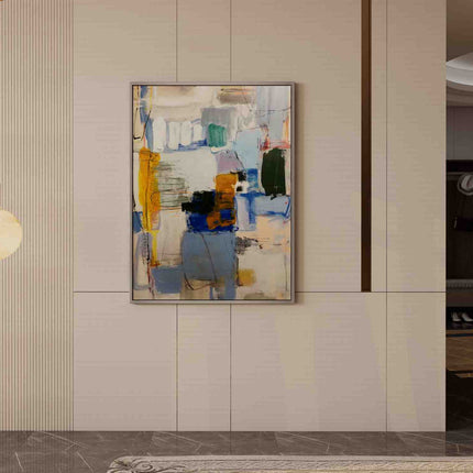 "Bold & Expressive Abstract Oil Painting - Vibrant Color Splash - Handmade Contemporary Wall Art for Modern Interiors"